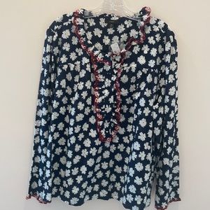PLUS SIZE NWT 3X J CREW 100% COTTON  BLOUSE
